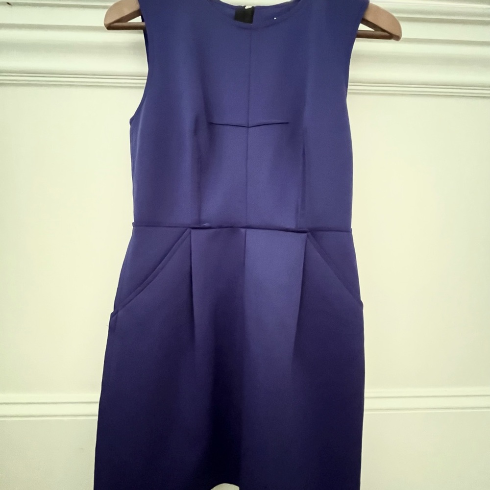 Milly size 2 deep royal blue fit and flare back zipper dress